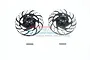 GPM Black Aluminium +3mm Hex Adapter w/ Brake Disk & Silver Lining 2Pcs UDR010DX+3MM-BK