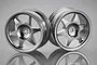 GPM Silver Aluminium 1.9" 6 Spoke Rims 2Pcs AW1006F/R-S