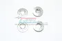 GPM Silver Aluminium 17mm Flanged Serrated Wheel Nuts 4Pcs MAK005-S