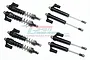GPM Black Aluminium Front & Rear L-Shape Piggyback Shocks 8Pcs UDR35960FR/L-BK-BEBK