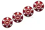 GPM Red Aluminium Wheel Nuts w/ Silver Inlay 4Pcs SCX6005-R
