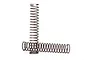 Two long, brown-coated metal coil springs for Traxxas TRX-4 RC vehicles, one standing upright and one lying horizontally.