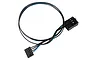 A black Traxxas telemetry data link cable with two black plastic connectors on a white background.