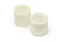 Two cylindrical white foam air cleaner outer sleeves for HPI RC engines.