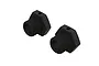 Two black aluminium wheel hex adapters for ARRMA RC vehicles, shown against a white background.