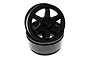 Maverick 2.6-3.0" Quantum R Black Race Truck 6 Spoked Rims 2Pcs 150295