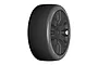 GRP 3.1" GT-T04 SLICK-XB2 Extra-Soft Mounted on 20 Spoked Flex Black Rims - Glued Wheels 2Pcs GTX04-XB2