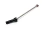 A Hot Bodies Vorza 92mm WCE universal drive shaft featuring a silver metal shaft and a black metal axle hub component.