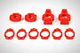 Rovan Red Rear Hub & Shim Set 850872