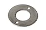 A circular stainless steel slipper clutch plate for an HPI Savage RC car, featuring a central hole and two smaller mounting holes.