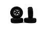 Yeah Racing 1/24 5 Spoke Black Beadlock Aluminium Wheel Set 4Pcs WL-0165BK