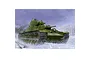 Box art illustration of a Soviet T-100 heavy tank moving through a snowy landscape.