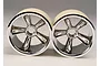 Traxxas 2.2" TRX Rear Pro-Star 5 Spoke Chrome Rims 2Pcs 4174