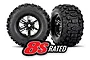 Traxxas 4.0/5.5" Sledgehammer Tyres on Black Dual Spoke Rims - Glued Wheels 2Pcs 7774A