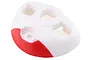 White and red foam engine cowl for E-Flite Cherokee 1.3m RC plane against a white background.