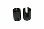 Two black hardened steel centre differential outdrive cups for Maverick RC vehicles.