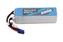 Gens Ace 22.2V 5000mAh 6S LiPo battery with soft case and EC5 connector against a white background.