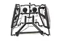 A black plastic parts tree containing HPI Savage bumper and body mount components, shown on a white background.