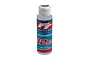 A bottle of Factory Team 32.5w silicone shock fluid, 118ml, featuring a white flip-top cap and blue and red branding.