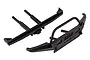 A set of black plastic front and rear bumpers for the Element RC Knightrunner, shown against a white background.