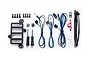 Traxxas TRX-4 Mercedes Benz G500 G63 Pro Scale LED light set components including LED wiring harnesses, mounting bracket, screws, and zip ties.