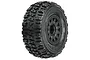 Pro-Line 2.2/3.0" Trencher X SC Tyres on Black Raid Rims - Glued Wheels 2Pcs 1190-10