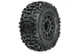 A single Pro-Line Badlands SC tyre mounted on a black Raid rim, featuring aggressive block tread and a beadlock-style wheel design.