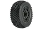 Pro-Line 2.2/3.0" Gladiator M3 SC Tyres on Black Raid Rims - Glued Wheels 2Pcs 1169-12