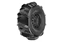 Pro-Line Dumont Mojave paddle tyre mounted on a black Split Six rim, showing the aggressive tread pattern and branding.