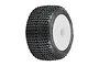 Pro-Line 1/18 Mini-T Hole Shot M3 Tyres on White Dish Rims - Glued Wheels 2Pcs 10177-13