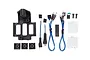 Traxxas TRX-4 Sport Pro Scale Light System installation kit components including a mounting bracket, LED light wires, zip tie mounts, and screws.