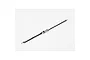 A miniature metal ratchet tie-down strap with black webbing and silver metal hooks, designed for RC scale models.