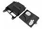 HPI Racing Baja 5B/5SC/5T radio box set featuring a black plastic main housing and a separate lid with white rubber seals.