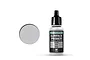 A 17ml bottle of Vallejo Grey Surface Primer with a black dropper cap, shown next to a grey circular color swatch.