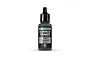 A 17ml bottle of Vallejo Surface Primer in German Panzer Grey, featuring a black dropper cap and a label with product details.