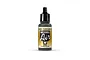 A 17ml bottle of Vallejo Model Air Camouflage Dark Green acrylic airbrush paint, featuring a black dropper cap and a gold and black label.
