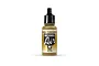 A 17ml bottle of Vallejo Model Air Dark Yellow acrylic paint, featuring a black dropper cap and a label with the product name and RAL7028 code.
