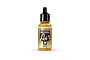 A 17ml bottle of Vallejo Model Air Yellow Ochre acrylic airbrush paint, featuring a black dropper cap and a yellow label with Model Air branding.