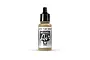 A 17ml bottle of Vallejo Model Air Bright Brass acrylic airbrush paint, featuring a black dropper cap and white label with black text.