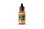 A 17ml bottle of Vallejo Model Air Fluorescent Red acrylic airbrush paint, featuring a black dropper cap and a label with the Model Air logo.