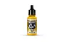 A 17ml bottle of Vallejo Model Air IJA Chrome Yellow acrylic airbrush paint, featuring a black dropper cap and a yellow label.