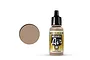 A 17ml bottle of Vallejo Model Air US Desert Sand acrylic paint with a black dropper cap, shown next to a circular swatch of the paint color.