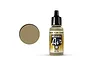 A 17ml bottle of Vallejo Model Air Loam Beige acrylic paint with a black dropper cap, shown next to a circular swatch of the paint color.