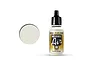 A 17ml bottle of Vallejo Model Air Insignia White acrylic airbrush paint with a black dropper cap, shown next to a white paint swatch circle.