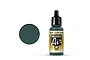 A 17ml bottle of Vallejo Model Air IJN Deep Dark Green acrylic paint with a black dropper cap and a yellow label.