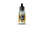 A 17ml bottle of Vallejo Model Air Flanker Light Blue acrylic paint with a black dropper cap, centered against a white background.
