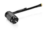 Hobbywing EzRun 70125SD 560Kv brushless motor with black and silver finned housing, output shaft, and three pre-soldered bullet connector wires.
