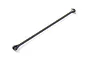 A single black steel driveshaft for a Traxxas X-Maxx RC car, shown against a plain white background.