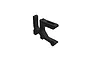 A black aluminium sliding motor mount for ARRMA RC vehicles, shown from an isometric angle against a white background.
