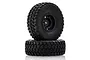 HSP 1/16 Crawler Tyres on Black Rims - Glued Wheels 2Pcs R62099-B